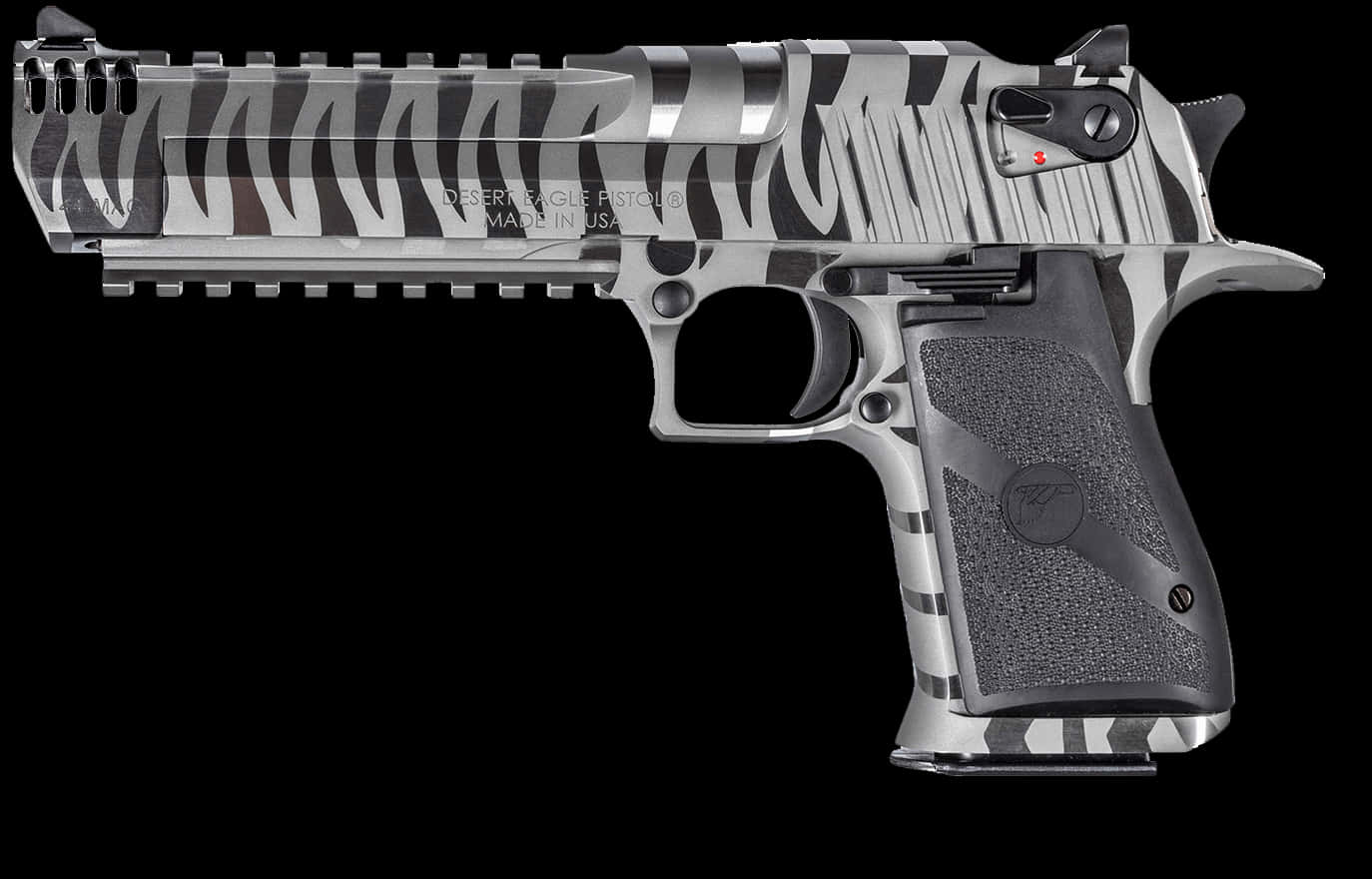 Silver Black Striped Desert Eagle