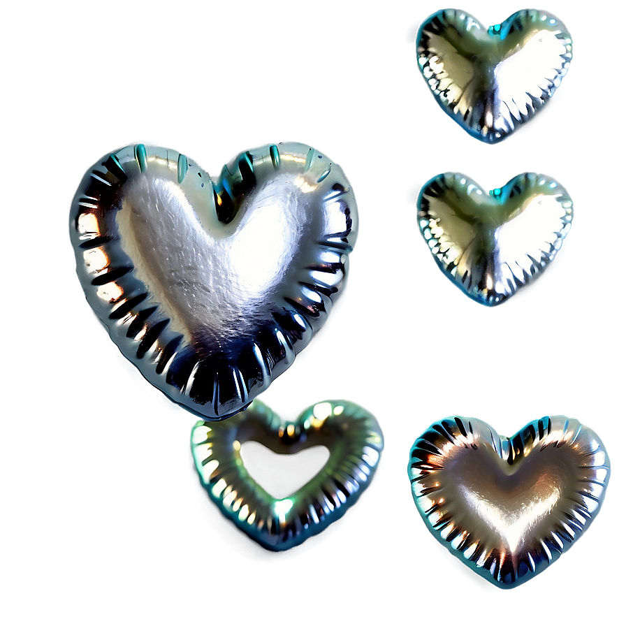 Silver Candy Hearts Png Lem