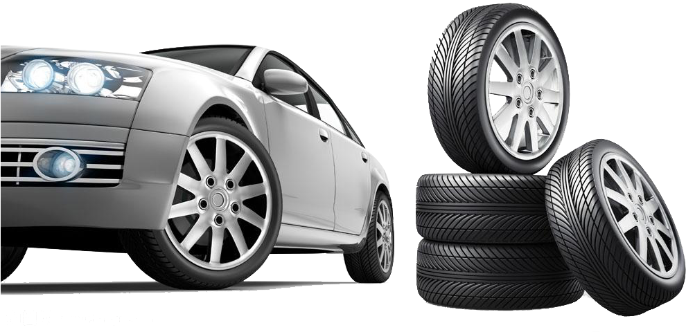 Silver Carand Stacked Tyres