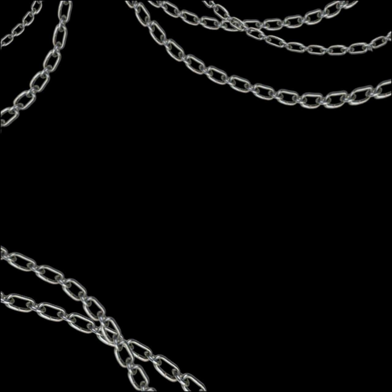 Silver Chains Black Background