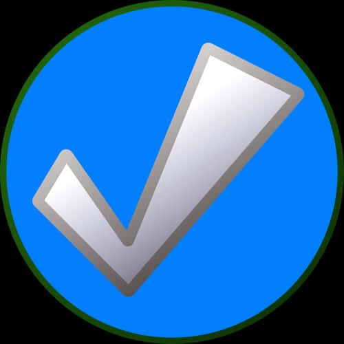 Silver Checkmark Blue Circle