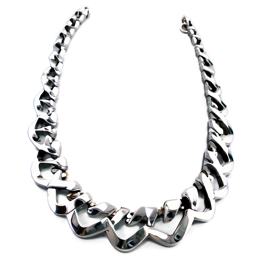 Silver Choker Necklace Png 32