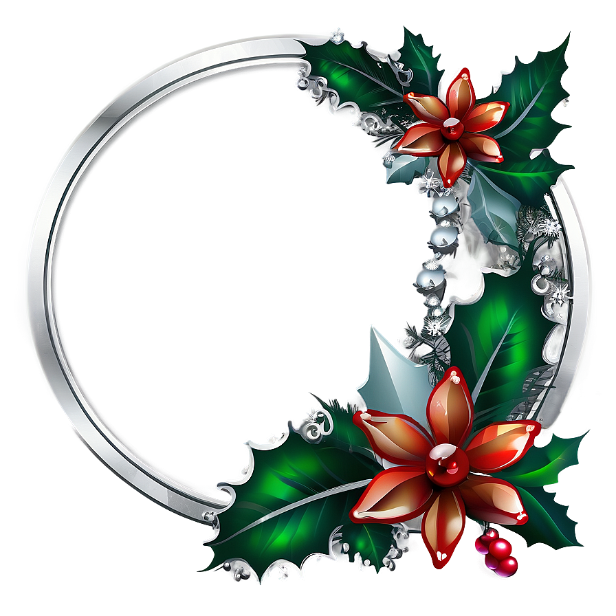 Silver Christmas Frame Png 90