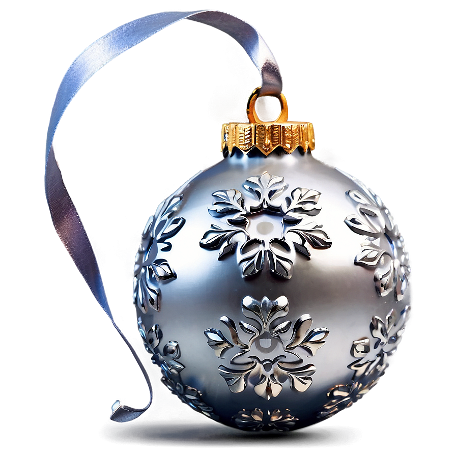 Silver Christmas Ornaments Png Cui