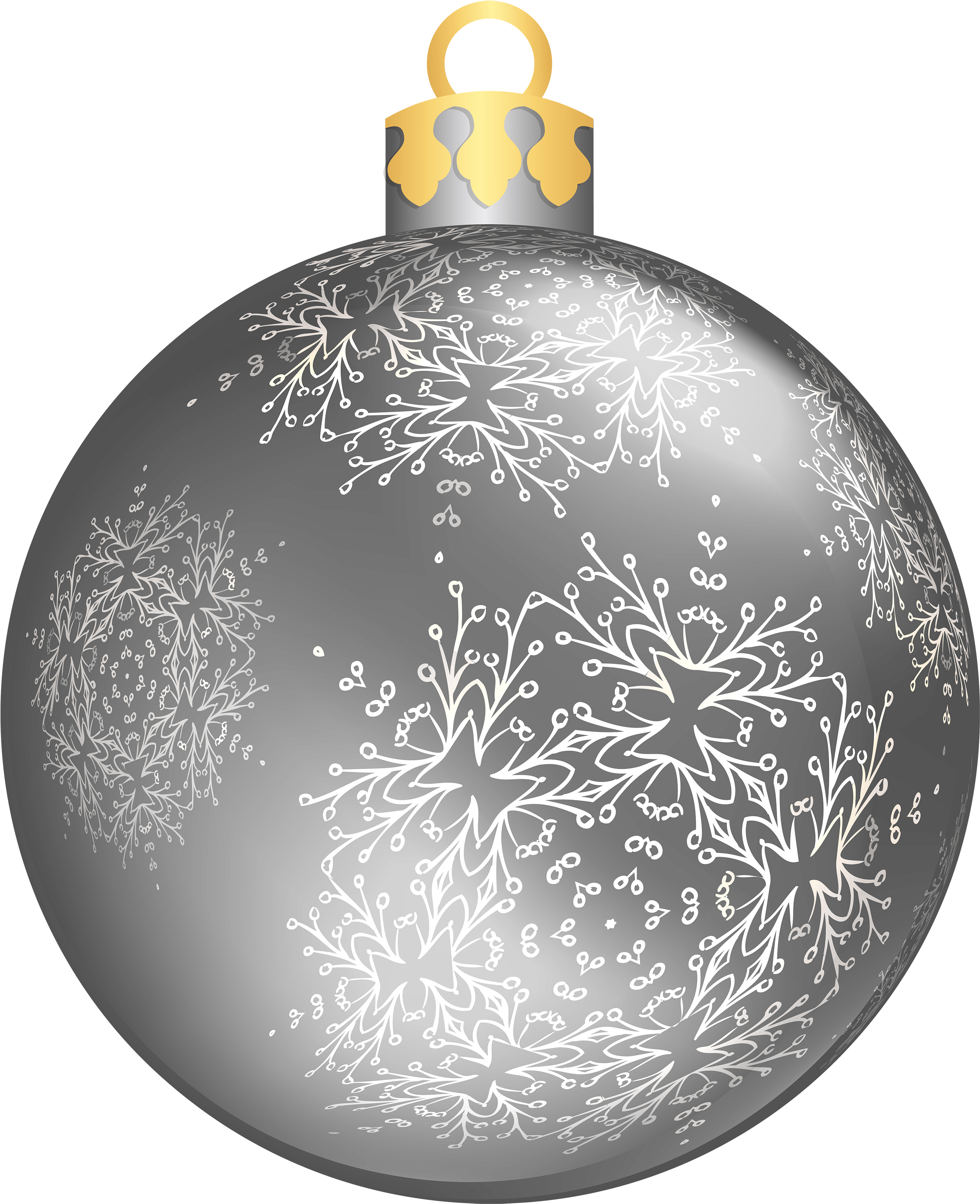 Silver Christmas Ornamentwith Snowflakes