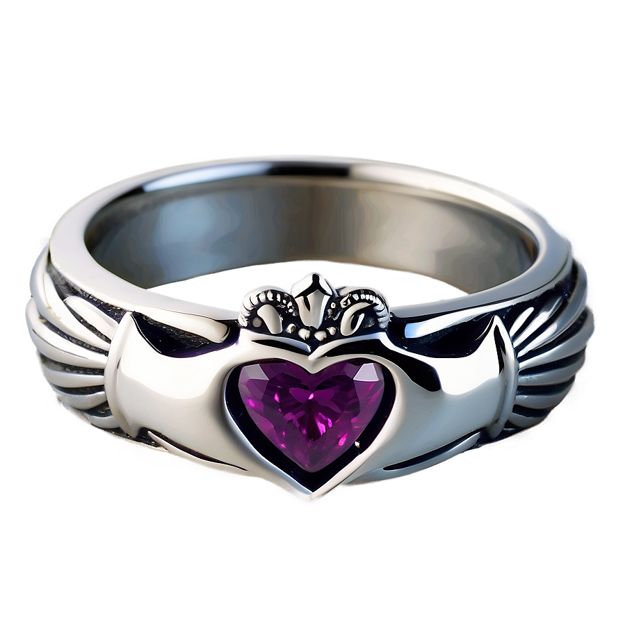 Silver Claddagh Ring Png Nok5