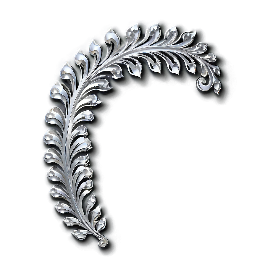 Silver Decorative Line Png Flt14