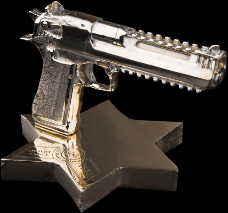 Silver Desert Eagle Replicaon Star Base