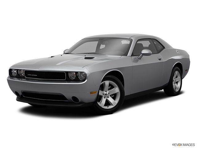 Silver Dodge Challenger Side View