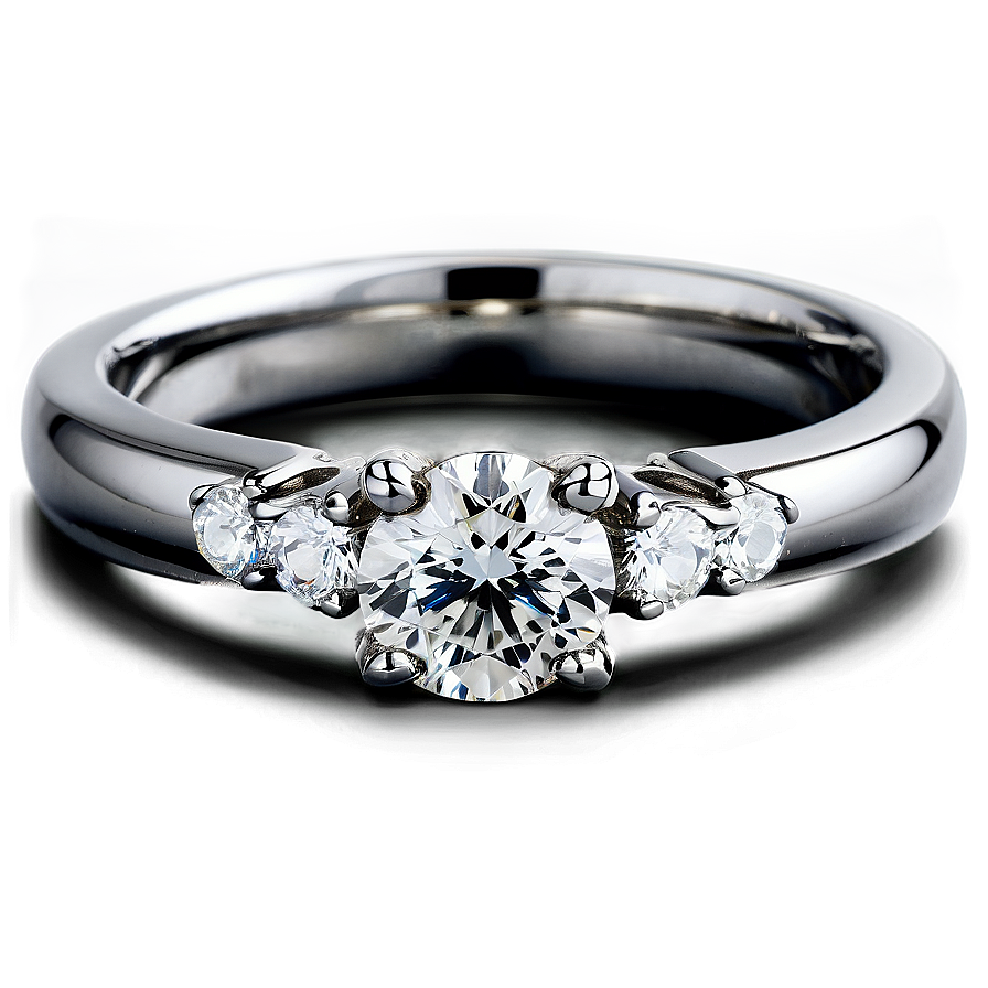 Silver Engagement Ring Png Max2