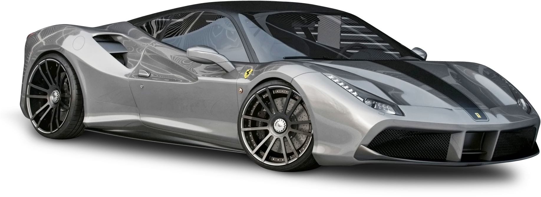 Silver Ferrari Sports Car