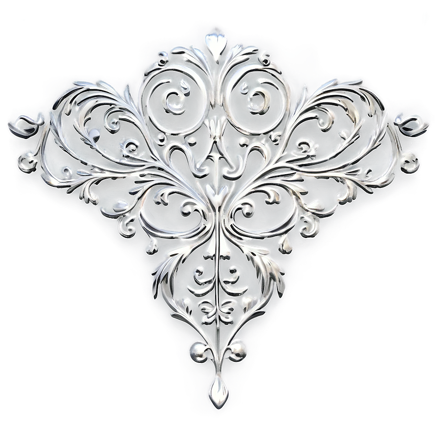 Silver Filigree Overlay Png Baq