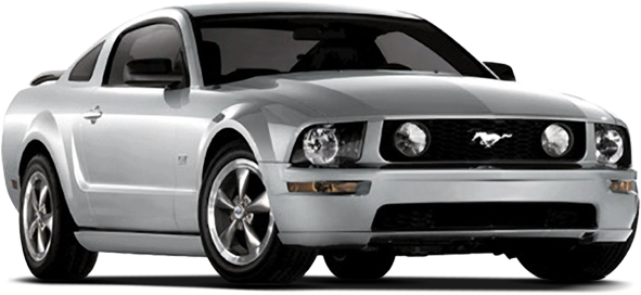 Silver Ford Mustang G T Coupe