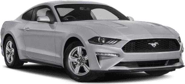 Silver Ford Mustang Profile View