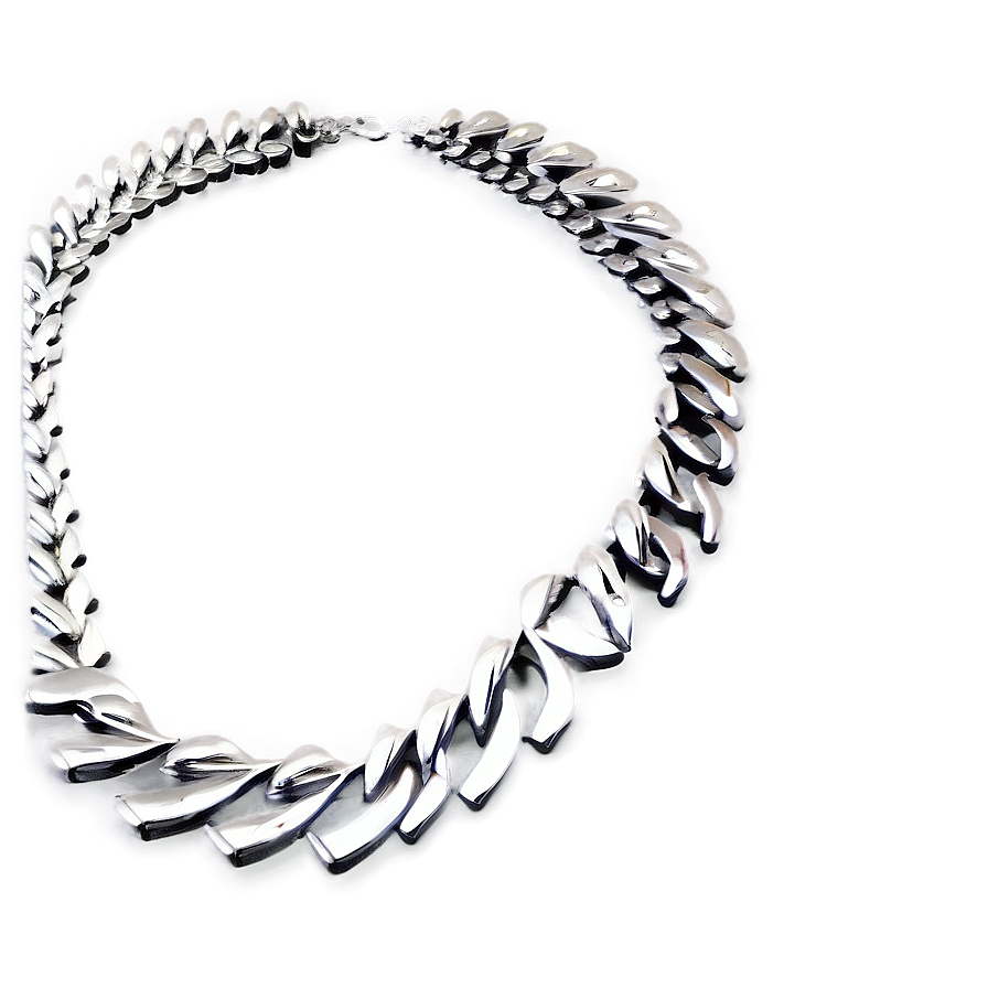 Silver Geometric Necklace Png 06282024