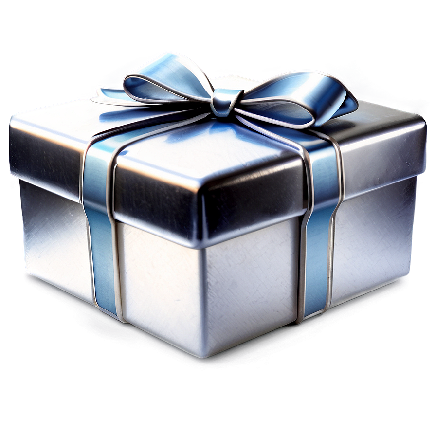 Silver Gift Box Png Vva70