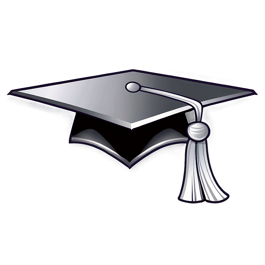 Silver Graduation Cap Clipart Plb