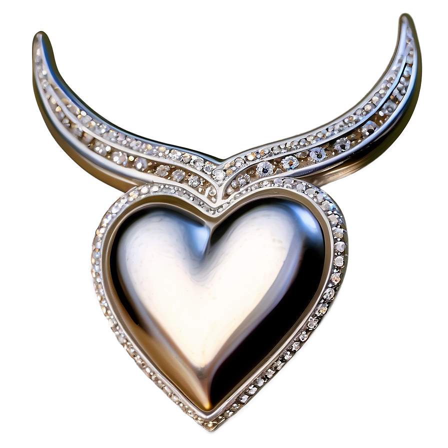 Silver Heart Brooch Png 25