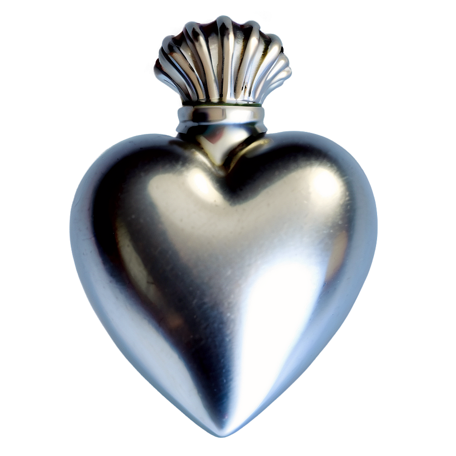 Silver Heart Png 06282024