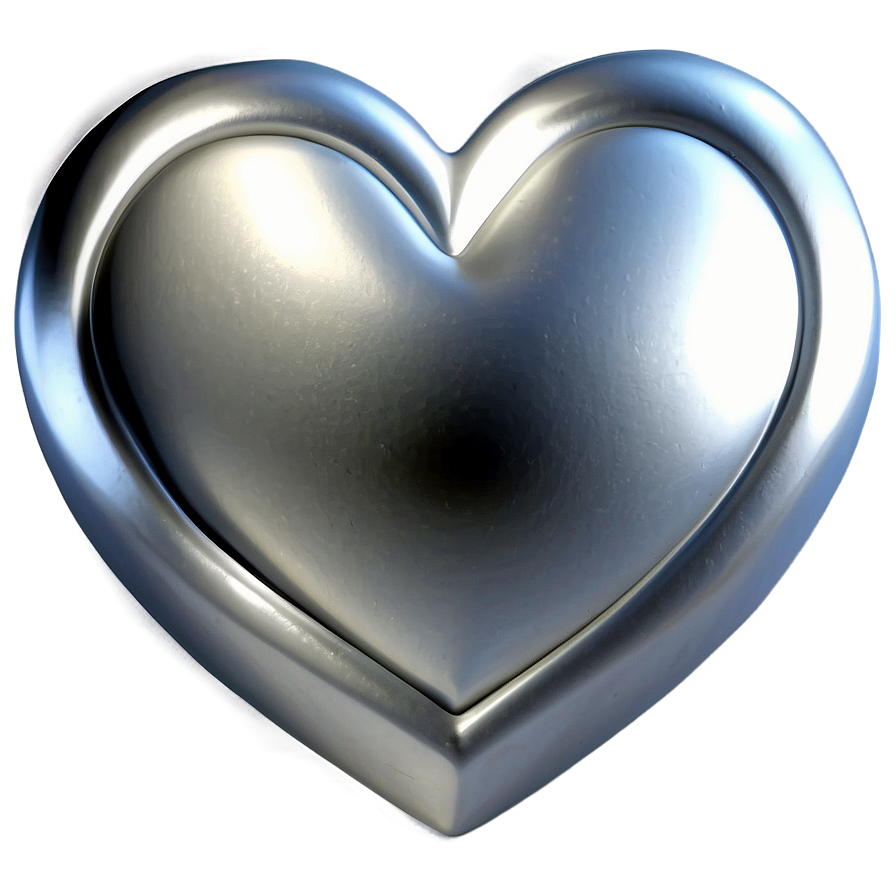 Silver Heart Vector Png 83