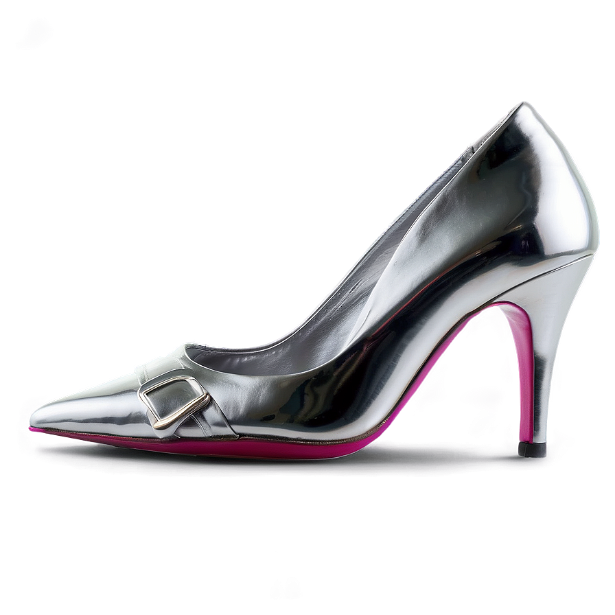 Silver High Heels Png 06122024