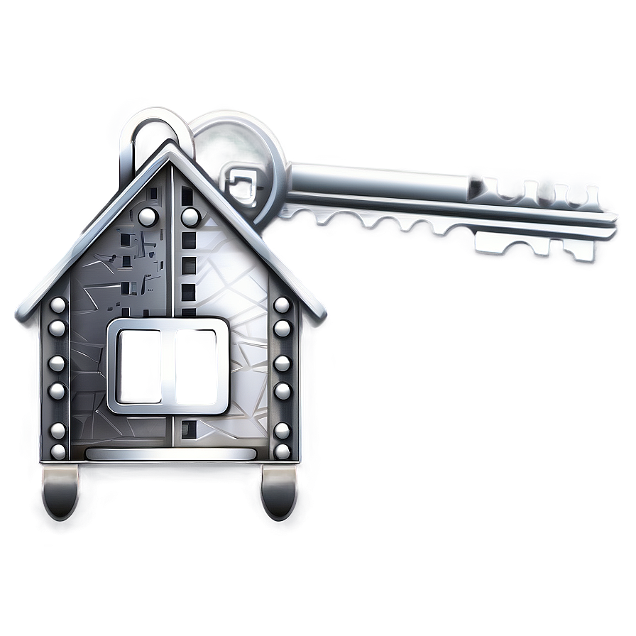 Silver House Key Png 91