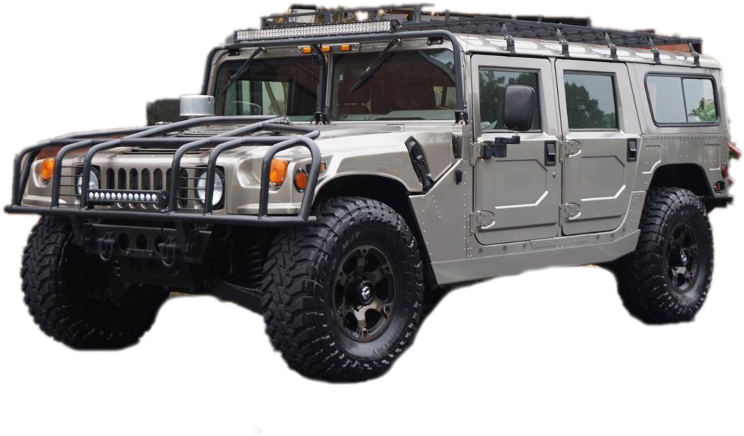 Silver Hummer H1 Offroad Vehicle