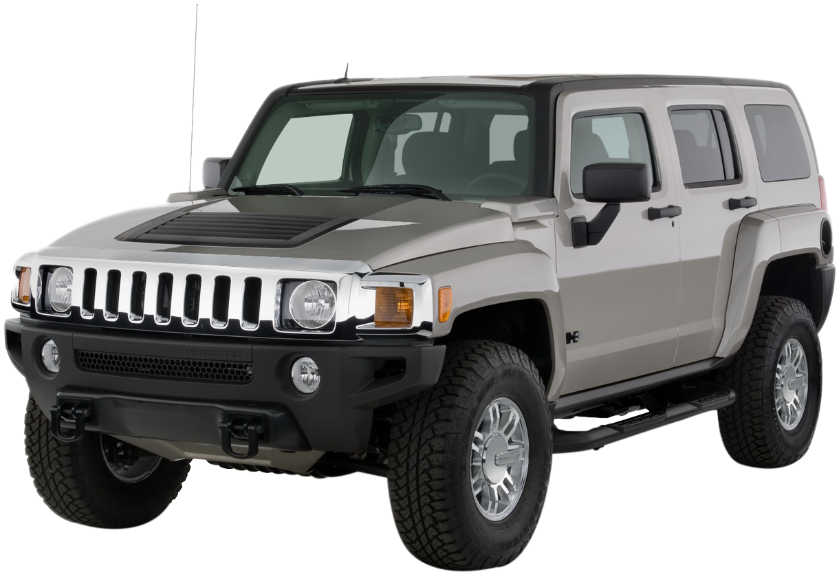 Silver Hummer H3 S U V