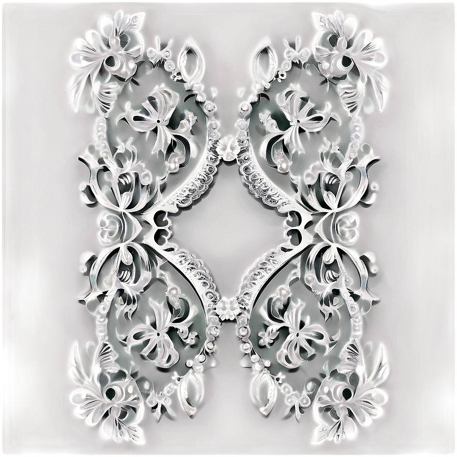 Silver Lace Decoration Png Rlt