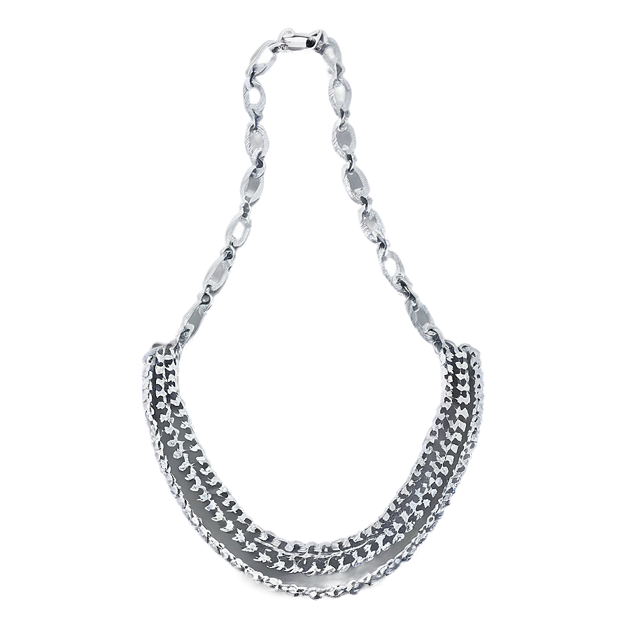 Silver Layered Necklace Png Msm8