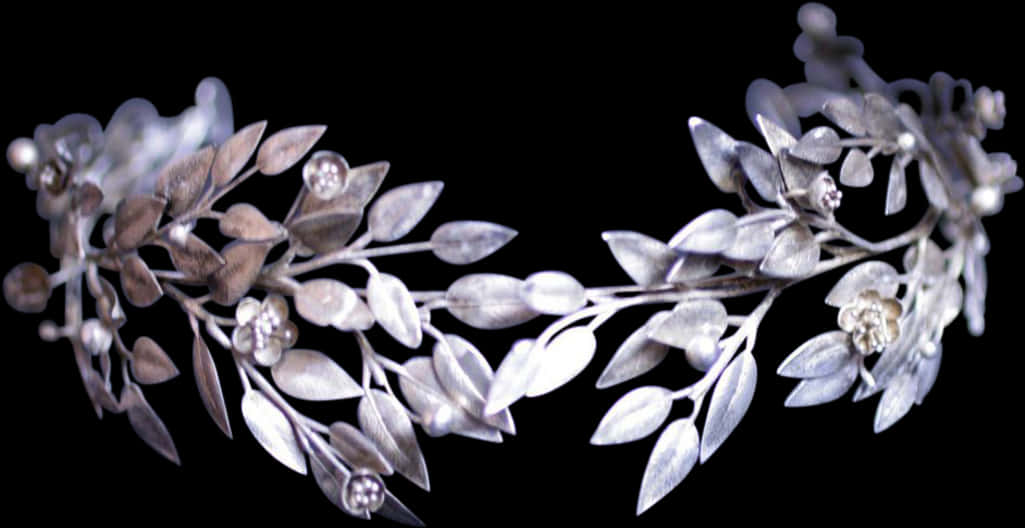 Silver Leaf Tiara Accessory