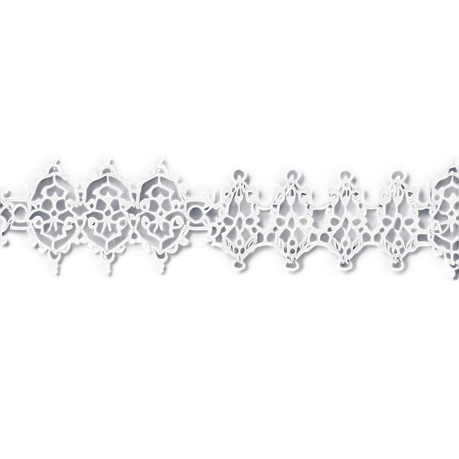 Silver Line Lace Border Png 91