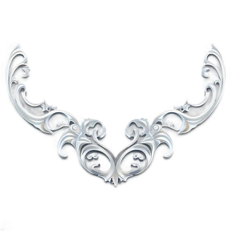 Silver Line Scrollwork Png Duh65