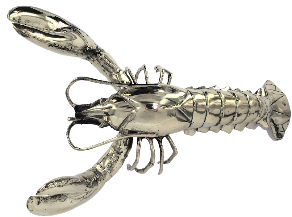 Silver Lobster Sculpture