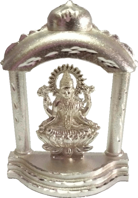 Silver Lord Balaji Statue Under Arch