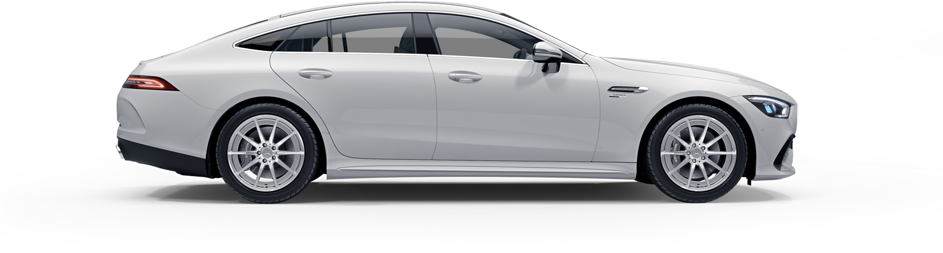 Silver Luxury Sedan Profile View