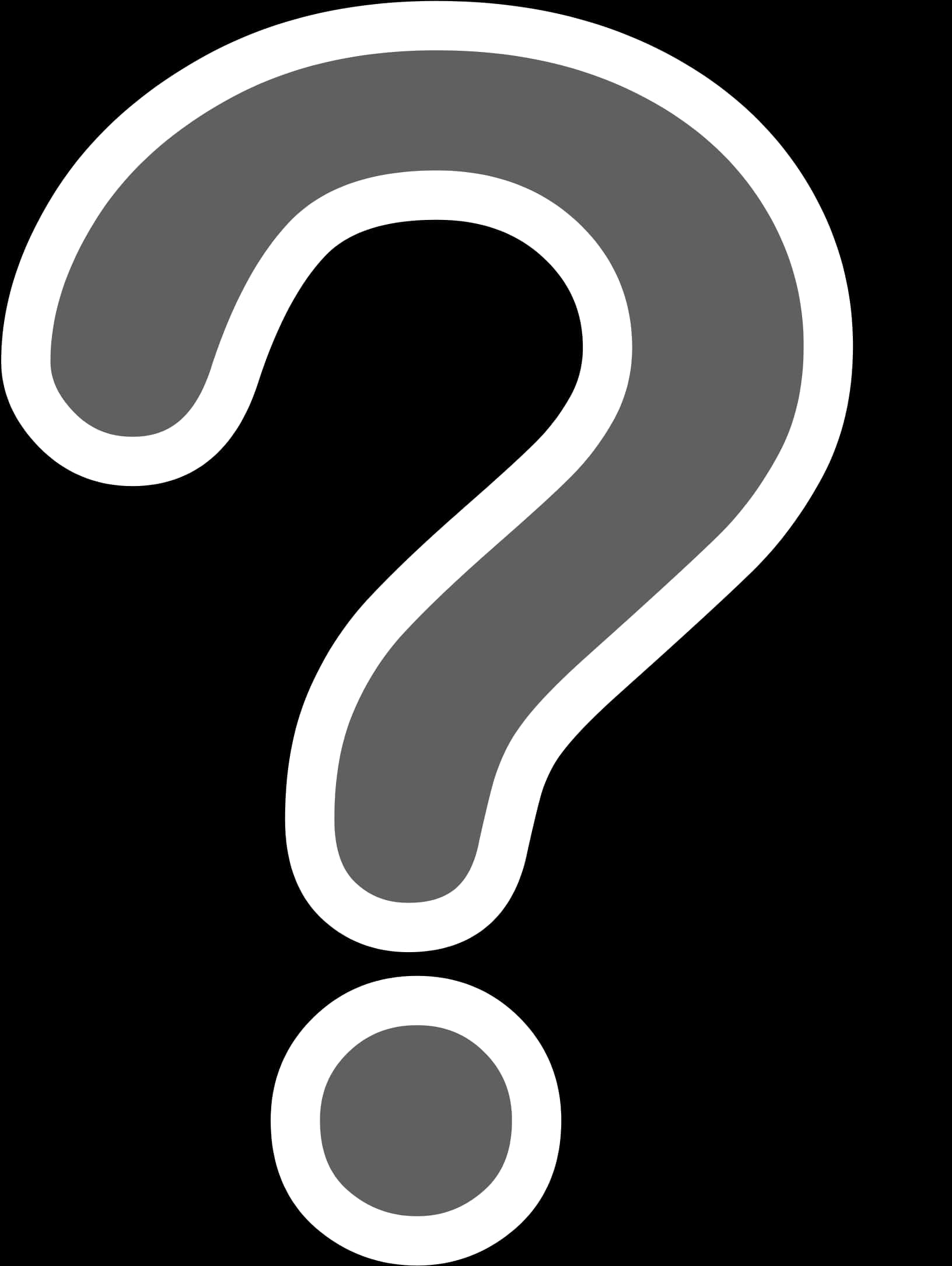 Silver Question Mark Graphic