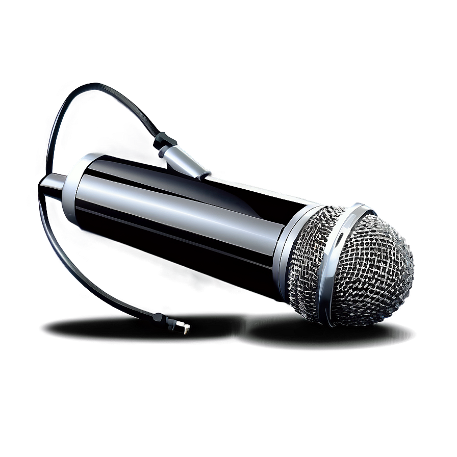 Silver Radio Microphone Png 06272024