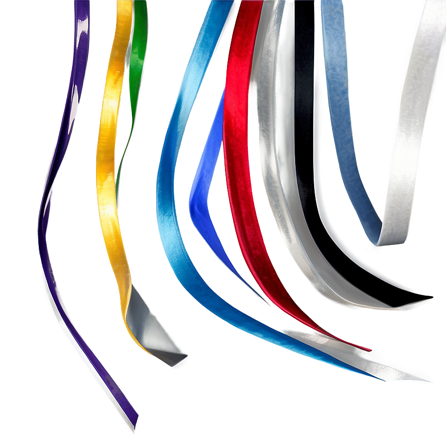 Silver Ribbon Streamer Png Sqj