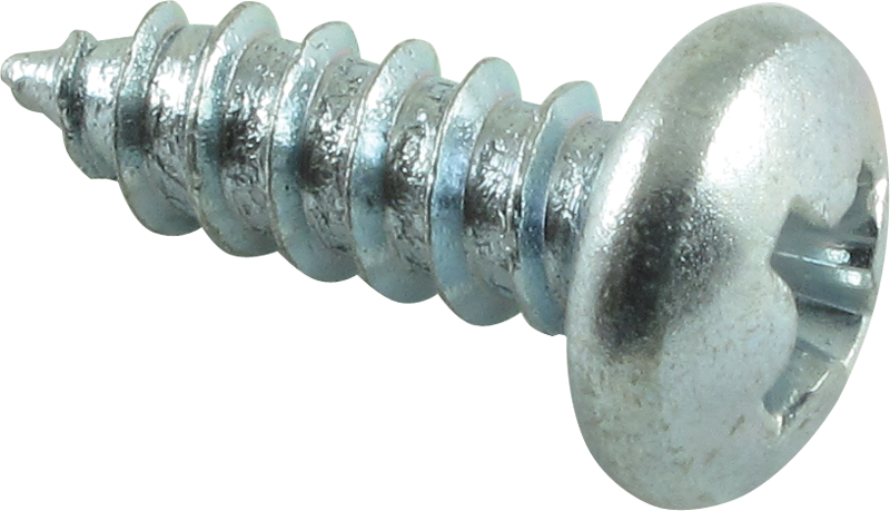 Silver Screw Isolated Background