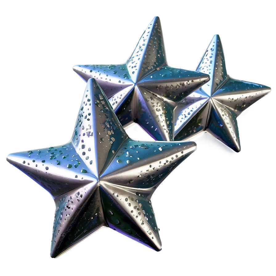 Silver Sparkle Stars Png Hqo