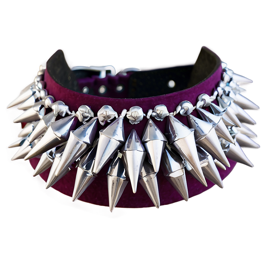 Silver Spiked Choker Accessory Png Gqh29