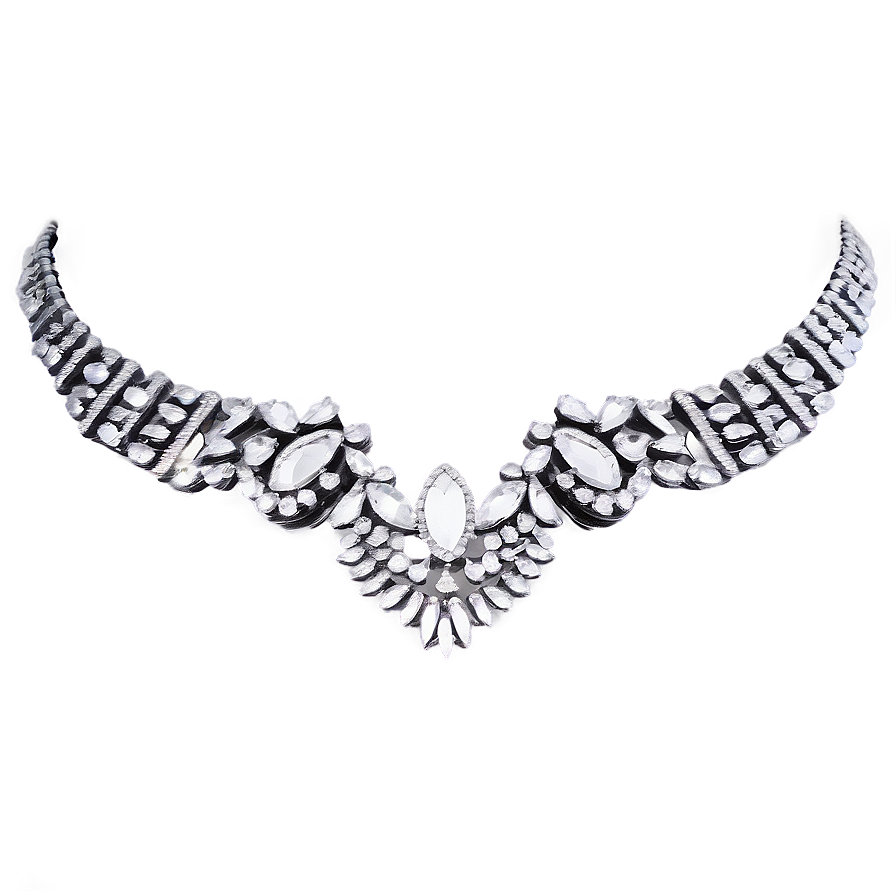 Silver Statement Necklace Png Qdh25