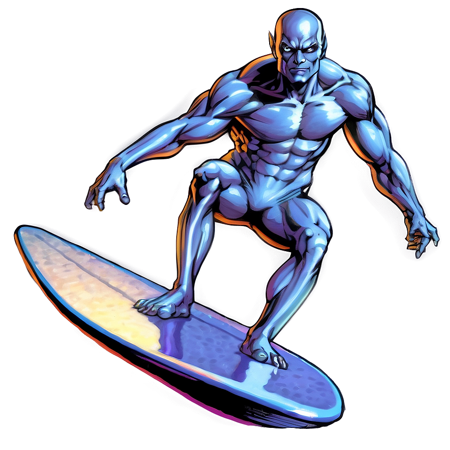 Silver Surfer Cosmic Surfing Png 6