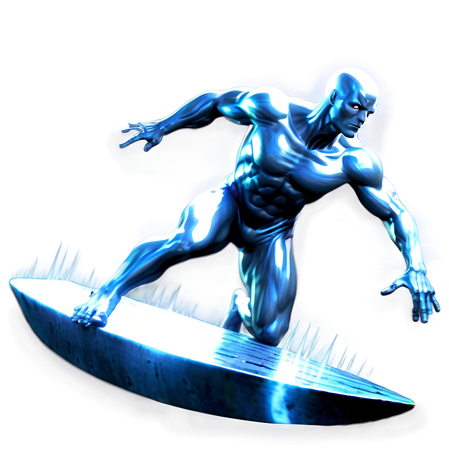 Silver Surfer In Battle Png Oby