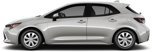 Silver Toyota Hatchback Side View