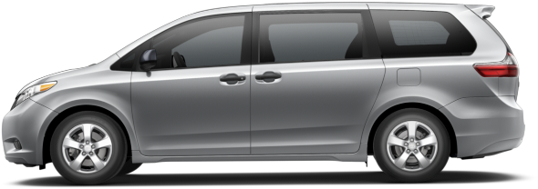 Silver Toyota Minivan Side View