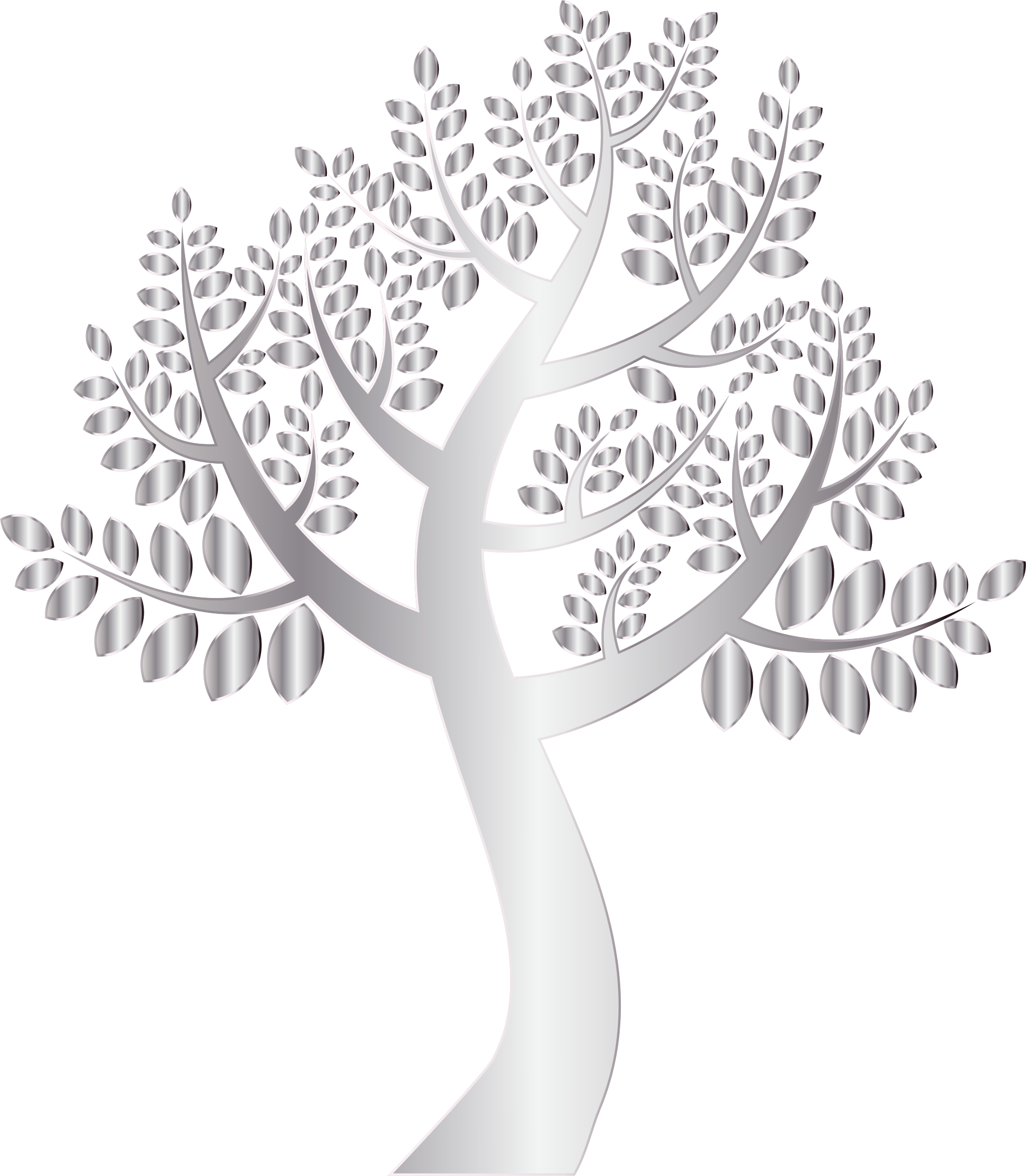 Silver Tree Graphic Simple Background