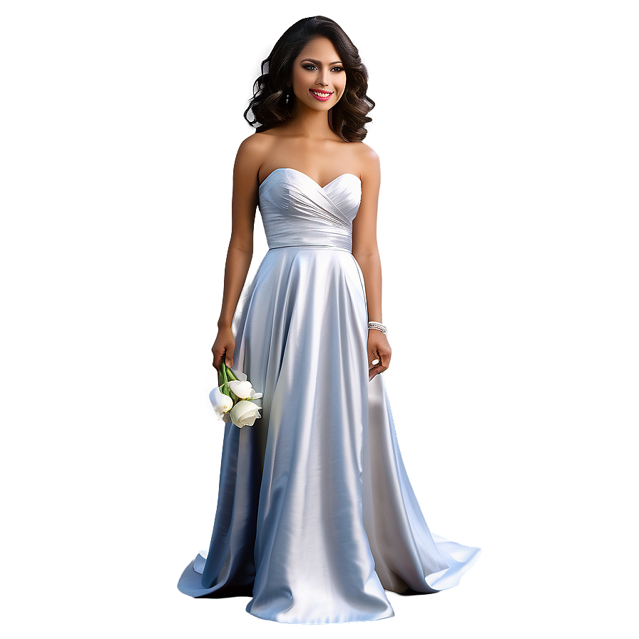 Silver Wedding Dresses Png Phq