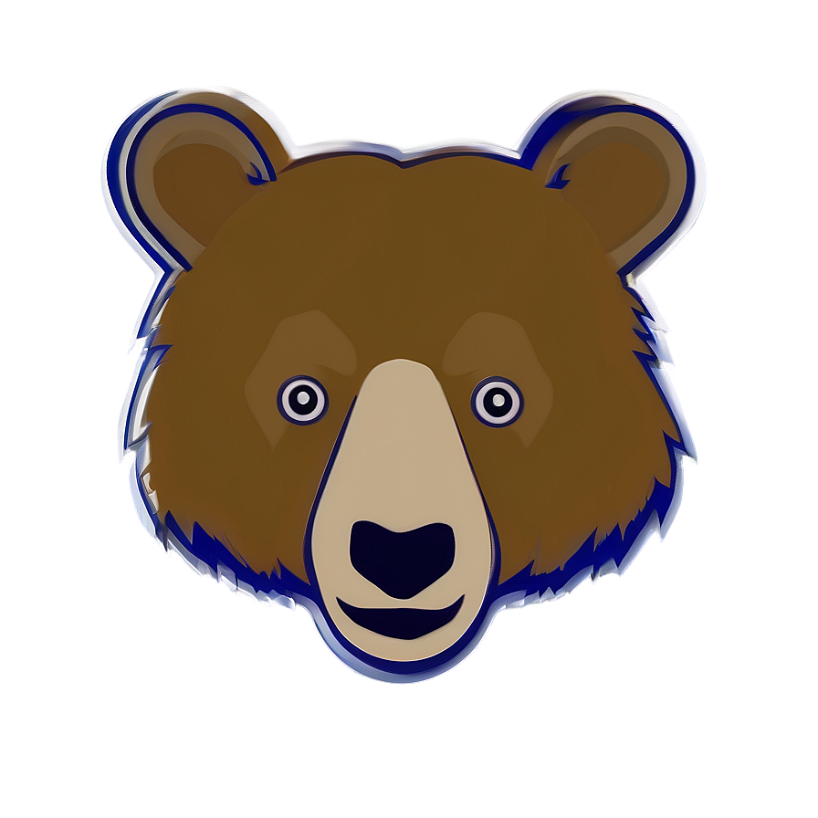 Simple Bear Face Outline Png 60